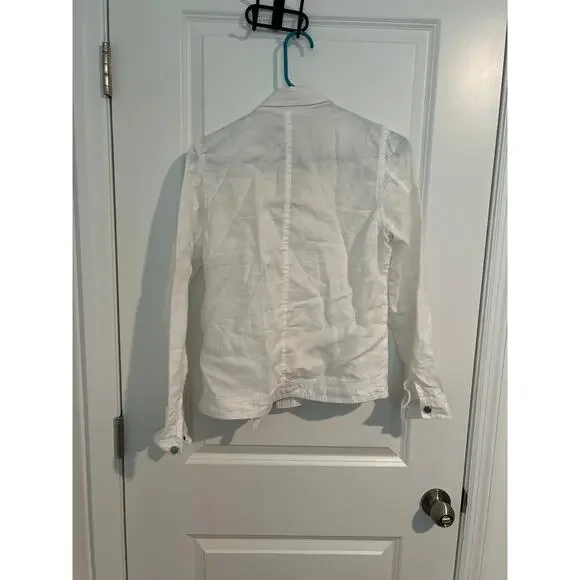 Cynthia Rowley White Linen Jacket – Size Small - Picture 5 of 5